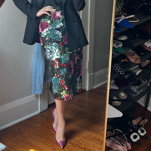 Erdem hand sequin midi skirt - Picture 4 of 5